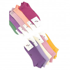 Носки женские ОДНОТОННЫЕ короткие ассорти 36-40р. (20шт) 001