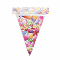 Растяжка флажки с Днем Рождения 10201