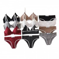 Комплект бюстгалтер в рубч. + труси р.44/46  12шт/уп 8814В