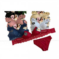 Комплект бюстгалтера без кист. + трусы 12шт/уп 6600В