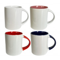 Чашка 3575-14 цвет. ободок Микс 320мл