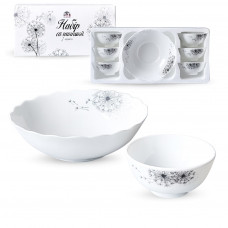 Набор 30056-15021 салатников 7шт (1 шт-8' - 800мл, 6 шт-4,5' - 260'мл) "Зонтики" Набор 30056-15021 салатников 7шт (1 шт-8' - 800мл, 6 шт-4,5' - 260'мл) "Зонтики"