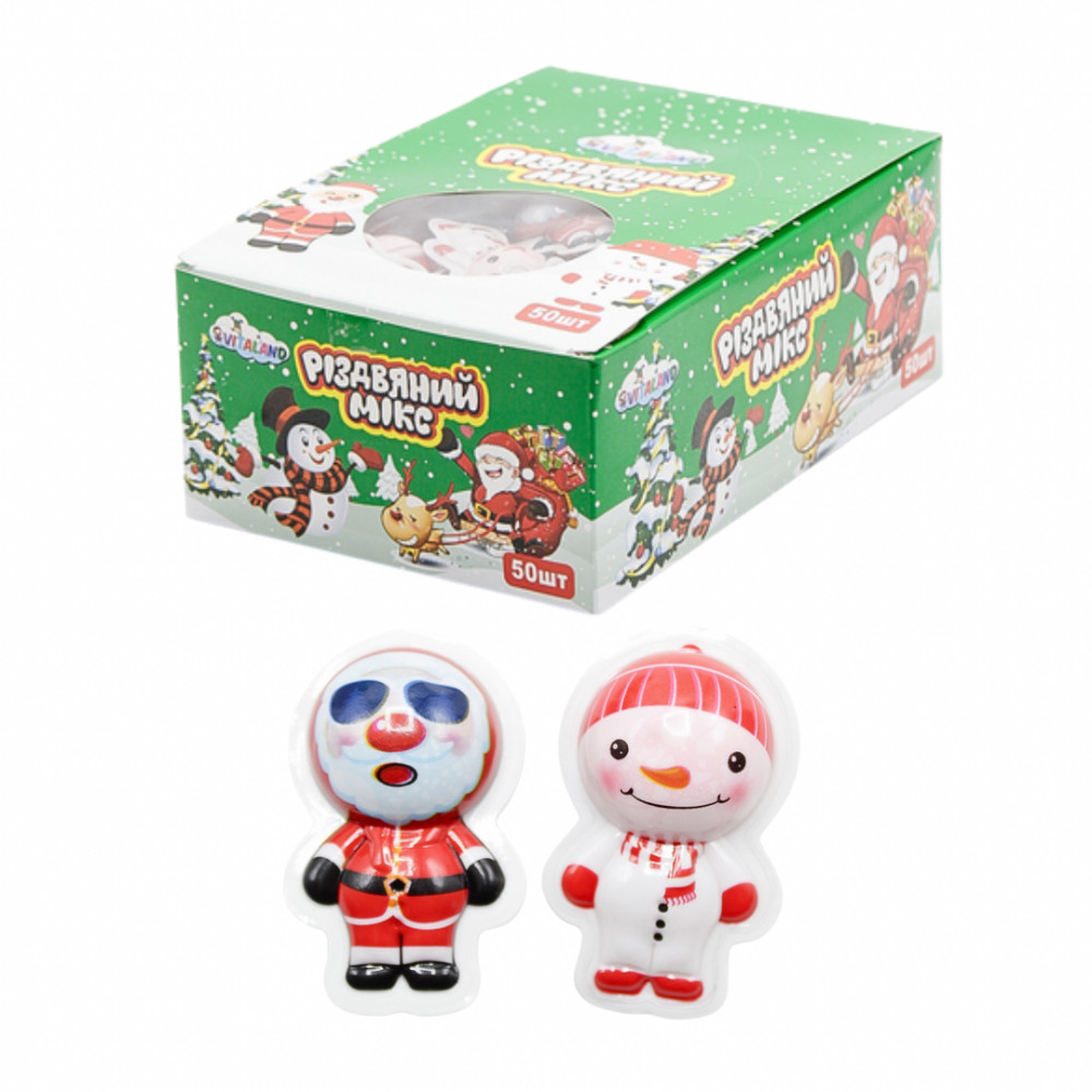 Желе джем Рождественский микс 10гр 50шт/бл 600шт/ящ Желе джем Рождественский микс 10гр 50шт/бл 600шт/ящ