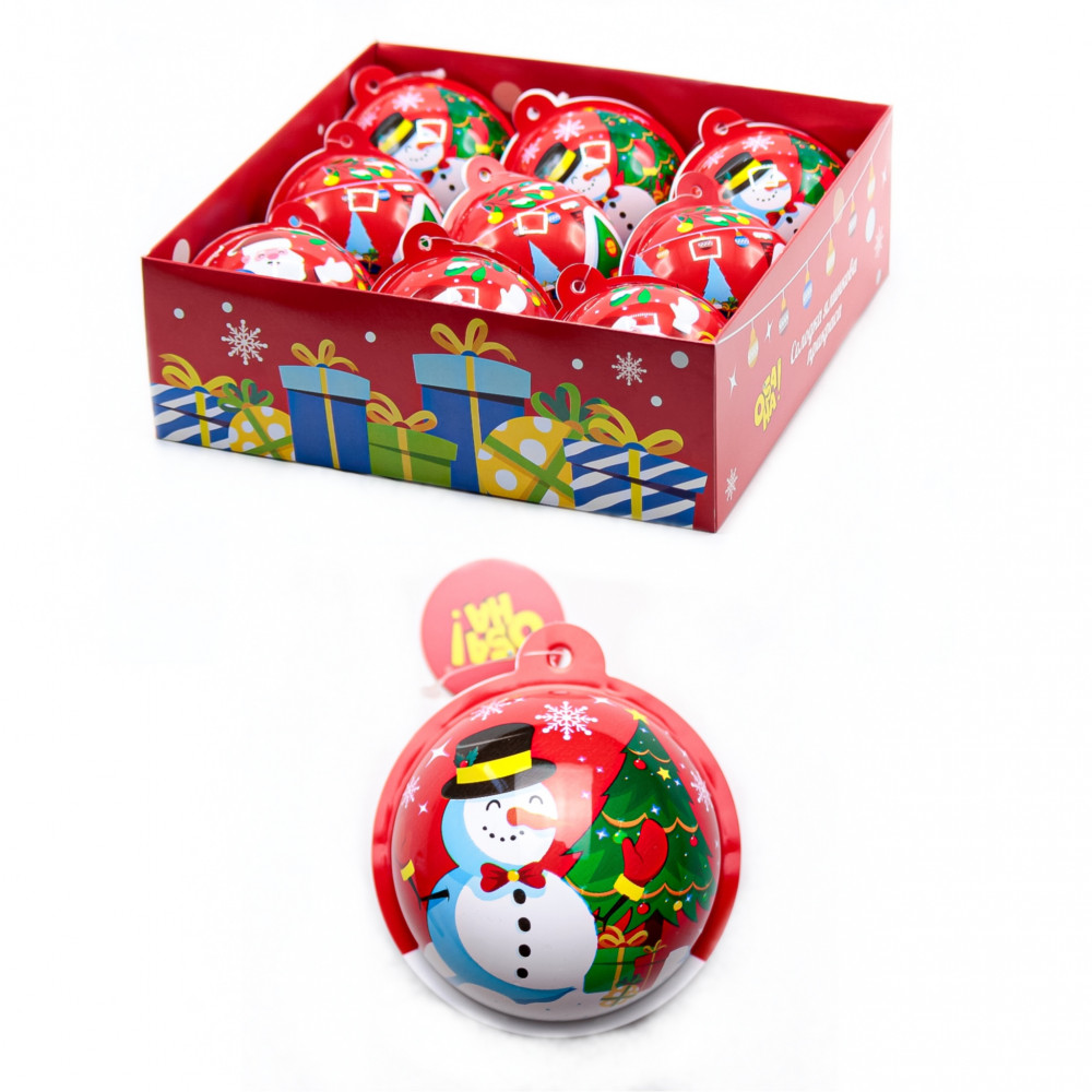 Шарик-сюрприз "Сладкая елка" украшение 9шт Шарик-сюрприз "Сладкая елка" украшение 9шт