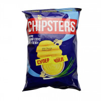 Чіпси Chipster's зі смаком ХВИЛЯСТІ Сирний соус та цибуля 95гр 16шт/ящ