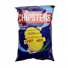 Чіпси Chipster's зі смаком ХВИЛЯСТІ Сирний соус та цибуля 95гр 16шт/ящ