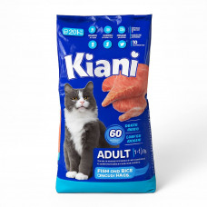 Сухой корм для кошек KIANI рыба с рисом 20 кг.