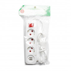 Кабель-удлинитель с изм. 2м 3роз. + 2USB