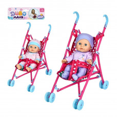 Тележка с куклой YL2520KA-C-DM-UA пупс, 2 вида, кул., 20-40-6 см.