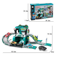 Гараж 660-A88 2 этажа, джип/вертолет-мет., фигурка, 39 дет., кор., 39,5-25,5-8 см.