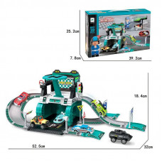 Гараж 660-A88 2 этажа, джип/вертолет-мет., фигурка, 39 дет., кор., 39,5-25,5-8 см.