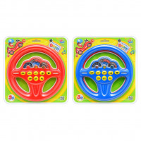 Руль JT 7039 UK 2 цвета, укр., муз., свет., бат., блест., 24-23 см.