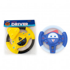 Руль LH1705 19см, звук, крепеж с присосками, 2 цвета, на бат-ке, в пакете, 22-24-4,5см