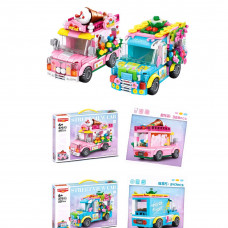 Конструктор L33011 городская серия, магазин на колесах, 2 вида (мороженое 239 дет., Цветы 247 дет.), кор.