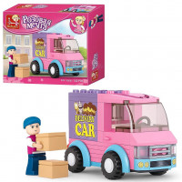 Конструктор SLUBAN M38-B0520 "Розовая мечта": машинка, фигурка, 102 дет.19-14-4,5см