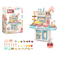 Кухня 36T-4 плита, мойка-льющаяся вода (механич.), посуда, продукты, свет, бат., кор., 25-36,5-9 см.