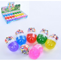 Лизун MK 5170 желейний,колба(капсула),пінопласт.кульки,гліттер,6 кольорів,24шт.в диспл.,35-4,5-22см.