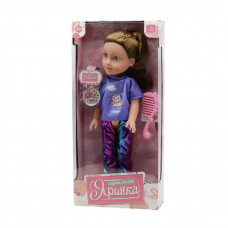 Кукла M 6233 I UA Яринка, песни, расческа, стразы-наклейки, муз.(укр.),бат.(табл.),кор.,20-43-9,5см