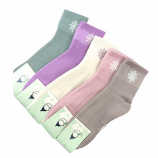 Носки женские махра ассорти СНЕЖИНКА 36-40р. (10шт) 540-3