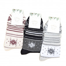 Носки женские махра СНЕЖИНКИ 36-40р. (12шт) 501