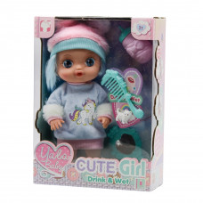Кукла YL2530L-C-D пьет-писающий, бутылочка, расческа, зеркало, кот, 2 вида, кор., 23,5-32,5-10,5 см.