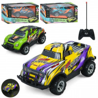 Машина FC-801-03 радиокер., небит.  корпус, резин. колеса,2 вида по 2 цвета,свет,кор.,26,5-13-12см