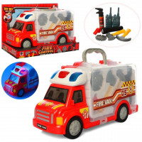 Машинка 661-175 инструмент. (набор пожарного), муз., свет, бат., кор., 35,5-22,5-14,5 см.