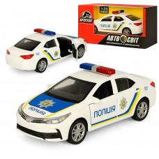 Машинка AS-1832 АвтоМир 1:36, мет., инерц., полиция, кор., 14,5-7,5-6,5 см.