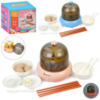 Бытовая техника 219-1XA-B пароварка, пара, продукты, посуда, 2 цвета, муз., бат., кор., 15-15-15см.