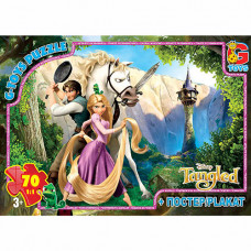 Пазлы TA002 ТМ "G-Toys" из серии "Рапунцель", 70 элементов