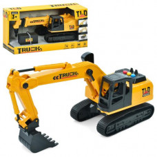 Стройтехника 584-1-2 подвижные детали, 2 вида (экскаватор, кран), муз., бат. (табл.), корр., 36-17,5-13см