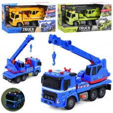 Стройтехника A1110-5-15-25 кран,1:16,инерц.,движение. детали,3 цвета,муз.,свет,бат.,кор.,32,5-17,5-13см