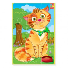 Игра развивающая Vladi Toys мягкие пазлы А5 Малыш сможет "Кот" VT1103-91(укр)