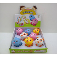 Заводная игрушка 589 кошка, ездит, подвижные глаза и хвост, (4 цвета) в диспл., 8 шт/уп