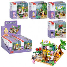 Конструктор SLUBAN M38-B1373 розовая серия, ботанический сад, от 71дет., фигурка, кор., 8шт/уп