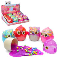 Лизун MK 5515 слайм, пенопласт. шарики, аромат., 4 цвета, 12 шт/уп