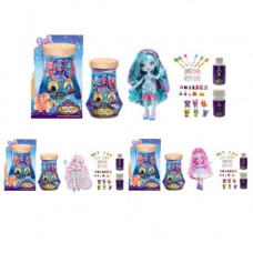 Кукла BK490-1-2 шарнирная, цветная вода (волшебное зелье), флакон, аксес., 3 вида, кор., 14,5-27-11,5см
