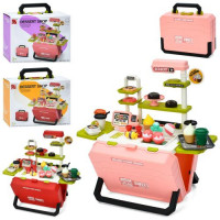 Магазин 668-161-62 прилавок, сладости, складывается в чемодан, продукты, деньги, 2 цвета, корр., 25-21-8,5см.