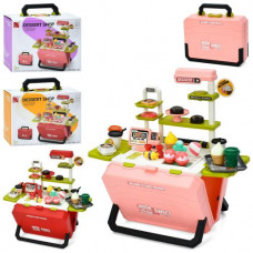 Магазин 668-161-62 прилавок, сладости, складывается в чемодан, продукты, деньги, 2 цвета, корр., 25-21-8,5см.