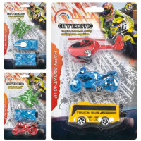 Набір машинок 688CH-699B військова серія, інерц., 3 види, 3 шт., лист, 25-16-5 см.