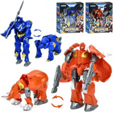 Трансформер K-188-4-5 робот+животное, оружие, 2 вида, корр., 17,5-21-7 см.