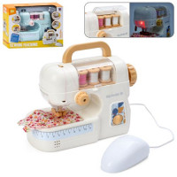 Швейная машина XS-25001 21-15-9см, шее, педаль упр., свет, нити, ткань, на бат., в кор., 26,5-20-10см