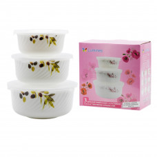 НАБІР салатників O3020/3 Olives 3-прз кришкою склокерам. Оливки 7013100000