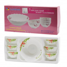 Набір Салатників BB 405  7пр  склокерам  орхідея  7013100000