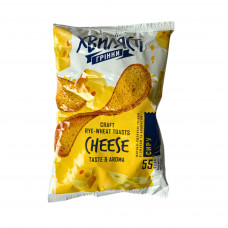 Сухарі-грінки житньо-пшеничні зі смаком Сиру п/б 55 г 15шт/уп
