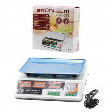Вага ел. 50кг (Площ) Grunhelm GSC-052 (6В/5Аг/5г/23*34см)