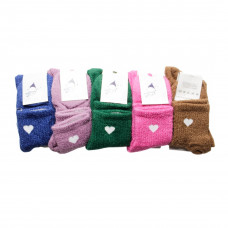 Носки женские теплые махры Сердце ассорти 36-40р. (10шт) 712 MIX-10