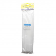 Хомут пл Білий 2,8*300см 100шт/уп