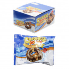 Пончик CRAVINGS DONUT глазированный с кремом по вкусу. карамели 35 г 24шт/уп