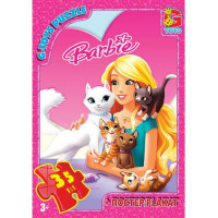 Пазлы BA016 ТМ "G-Toys" из серии "Barbie", 35 эл.